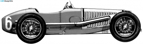 1926 Delage 1500 GP OW blueprint