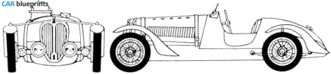 1935 Delahaye Type 35 Roadster blueprint