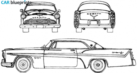 1956 DeSoto Fireflyte Sportsman Hardtop Sedan blueprint