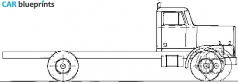 1984 Diamond Reo Giant C11642DB Truck blueprint