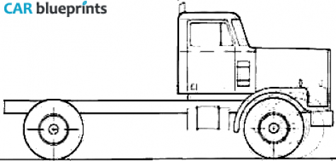 1985 Diamond Reo Giant C11642DBT Truck blueprint