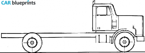 1984 Diamond Reo Giant C11644DB Truck blueprint