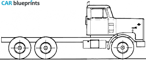 1982 Diamond Reo Giant C11664DB Truck blueprint