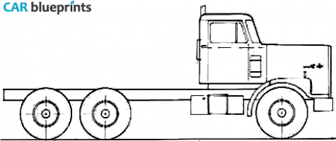 1983 Diamond Reo Giant C11664DB Truck blueprint