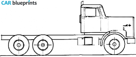 1985 Diamond Reo Giant C11664DB Truck blueprint