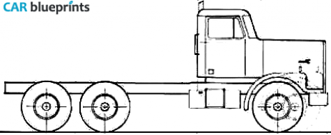 1986 Diamond Reo Giant C11664DB Truck blueprint