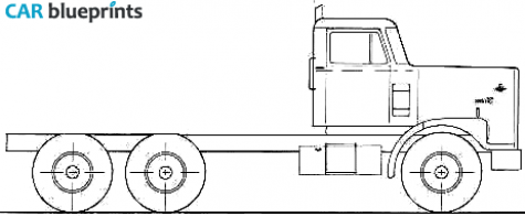 1980 Diamond Reo Giant C11664DBH Truck blueprint