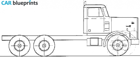 1984 Diamond Reo Giant C11664DBH Truck blueprint