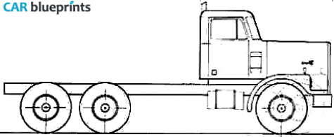 1985 Diamond Reo Giant C11664DBH Truck blueprint