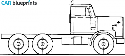 1980 Diamond Reo Giant C11664DBT Truck blueprint