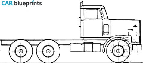 1985 Diamond Reo Giant C11664DBT Truck blueprint