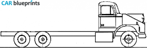 1985 Diamond Reo Giant C11664DD Truck blueprint