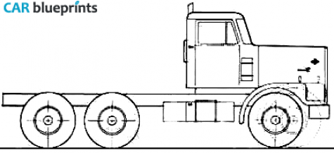 1985 Diamond Reo Giant C11664DFT Truck blueprint