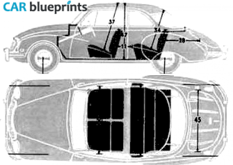 1956 DKW 3=6 Coupe blueprint