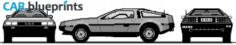 1981 DMC Delorean 12 Coupe blueprint