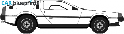 1981 DMC Delorean 12 Coupe blueprint