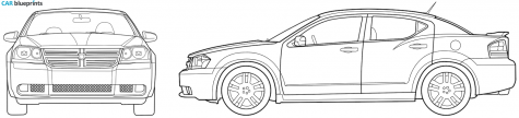 2008 Dodge Avenger Sedan blueprint