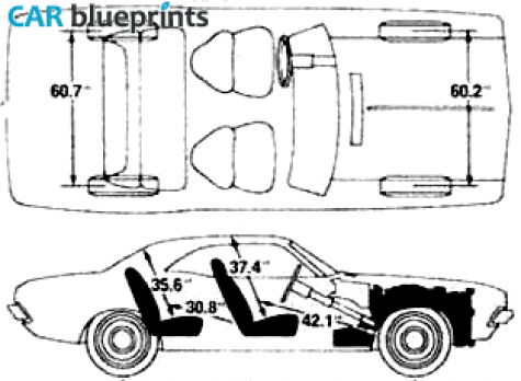 1974 Dodge Challenger Coupe blueprint