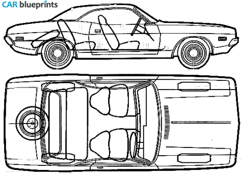 1972 Dodge Challenger Coupe blueprint