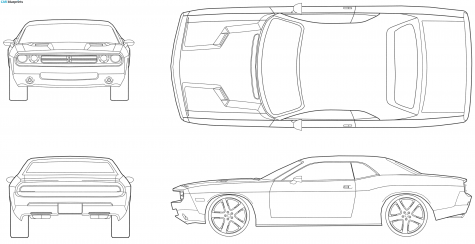 2008 Dodge Challenger Coupe blueprint