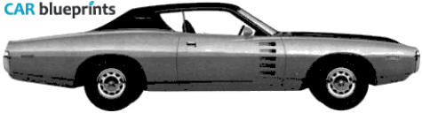 1972 Dodge Charger Rallye Coupe blueprint