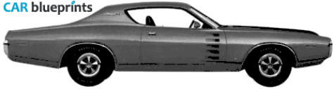 1972 Dodge Charger Rallye Hardtop Coupe blueprint