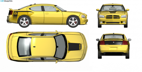 2007 Dodge Charger Super Bee SRT8 HEMI Sedan blueprint