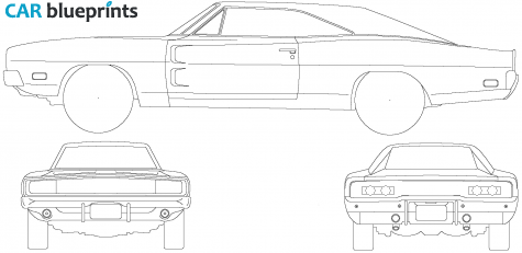 1968 Dodge Charger Coupe blueprint