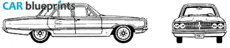 1967 Dodge Coronet 4-door Sedan blueprint