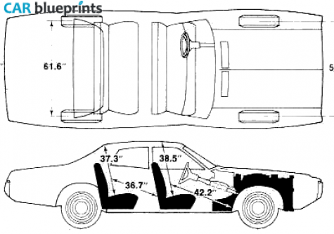 1972 Dodge Coronet 4-door Sedan blueprint