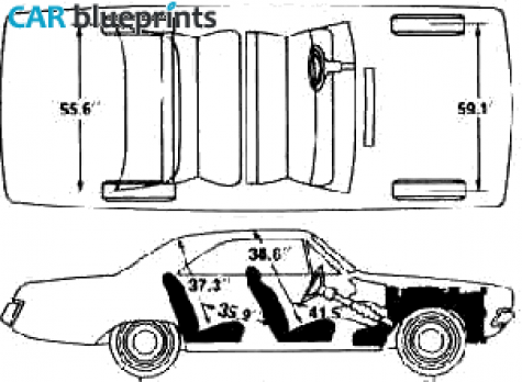 1973 Dodge Dart swinger Sedan blueprint