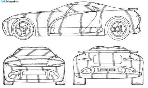 1998 Dodge Defender Concept Coupe blueprint