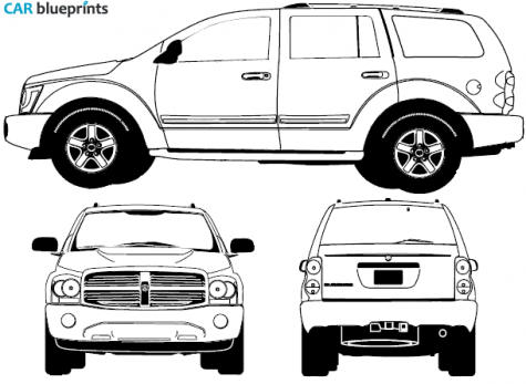 2007 Dodge Durango SUV blueprint