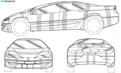 1996 Dodge Intrepid ESX Concept Sedan blueprint