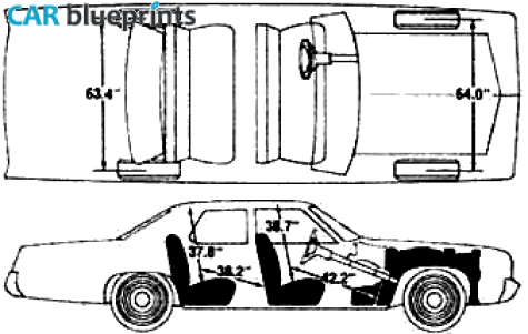 1974 Dodge Monaco Brougham Hardtop Sedan blueprint