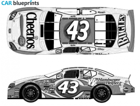 2006 Dodge Nascar Coupe blueprint