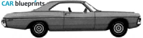 1971 Dodge Polara Custom 2-door Hardtop Coupe blueprint