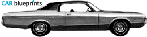 1972 Dodge Polara Custom 2-door Hardtop Coupe blueprint