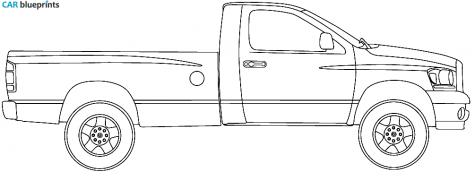 2007 Dodge Ram Long Box Pick-up blueprint