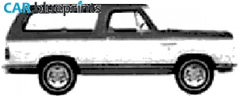 1977 Dodge Ramcharger hardtop Wagon blueprint