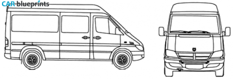 2006 Dodge Sprinter SWB Bus blueprint