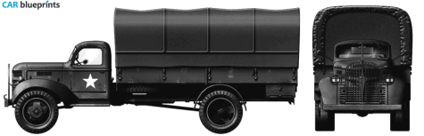 1941 Dodge T203B 1.5 Ton 4x4 Truck blueprint