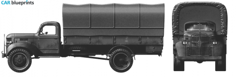 1941 Dodge T203B 1.5 Ton 4x4 Truck blueprint