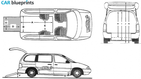 1997 Dodge Vision Minivan blueprint