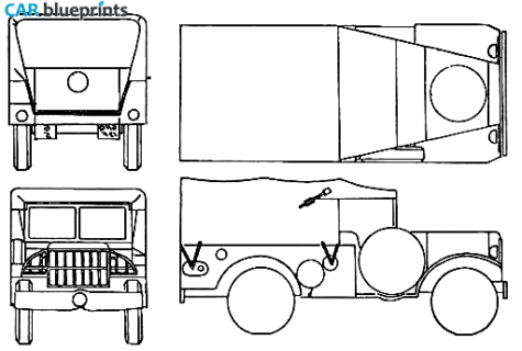 1940 Dodge WC-51 Truck blueprint