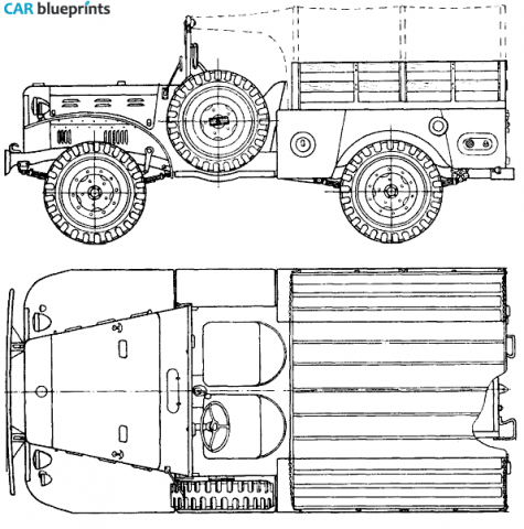 1943 Dodge WC 51 Pick-up blueprint