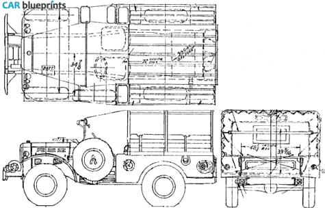 1943 Dodge WC-52 Truck blueprint