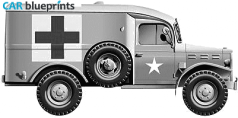 1940 Dodge WC-54 Ambulance Van blueprint