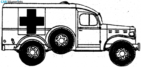 1940 Dodge WC-54 Ambulance Van blueprint