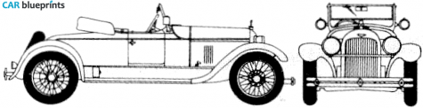 1922 Duesenberg Model A Cabriolet blueprint